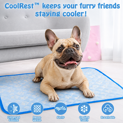 CoolRest™ Dog Cooling Mat – Large Self-Cooling Pad for Home, Car & Travel
