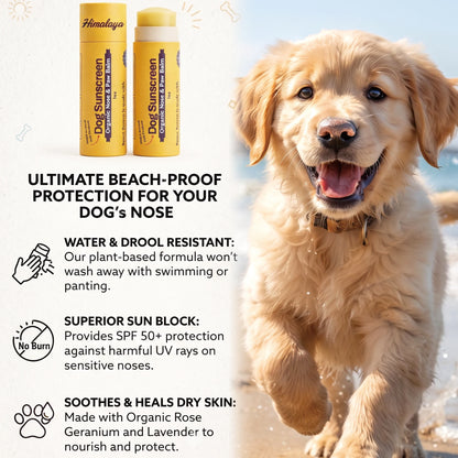 Natural Dog Sunscreen Stick Private Label OEM Gentle Non Irritating Pet Sun Protection Stick Portable UV Shield for Puppies